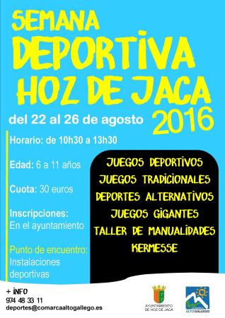Imagen Semana deportiva Hoz de Jaca 2016